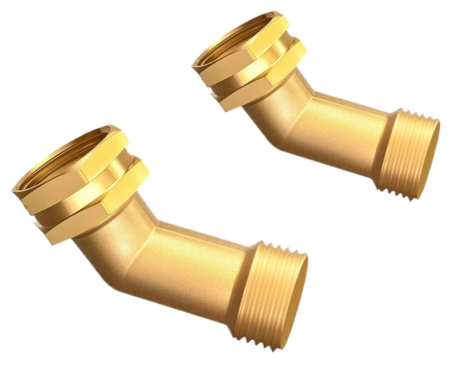 Raccordo per paratia, 2/4/8 pezzi, connettore a gomito per tubo da giardino, in ottone, girevole a 45 gradi, adattatore per connessione rapida, dimensioni filettatura 1,9 cm, per creare guarnizioni a