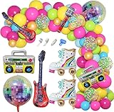 Ottimo rapporto qualità-prezzo: le nostre decorazioni per feste anni '90 e '80 contengono grandi pacchetti che soddisferanno tutte le tue esigenze per organizzare una festa rock band anni '90, '80 e '70. Puoi dare pieno gioco alla tua creatività e immaginazione da abbinare in base alle tue preferenze. Queste decorazioni per feste a tema anni '70, '80, '90 sono pratiche e adatte per decorazioni per feste hip hop anni '80, '90, '90, '2000, decorazioni per feste di compleanno, decorazioni per sfondo per feste, ecc.