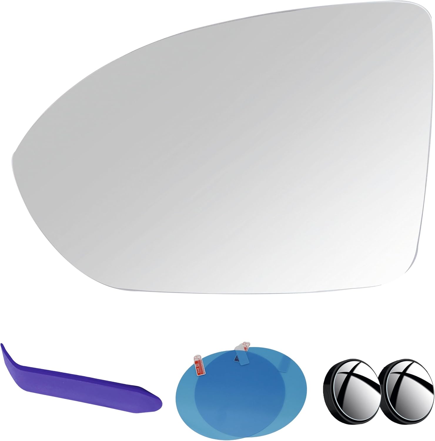 EAP Driver Side Mirror Glass Compatible with Volkswagen Golf MK8 GTI Golf-R 2022-2026, Heated, 5H0857521G