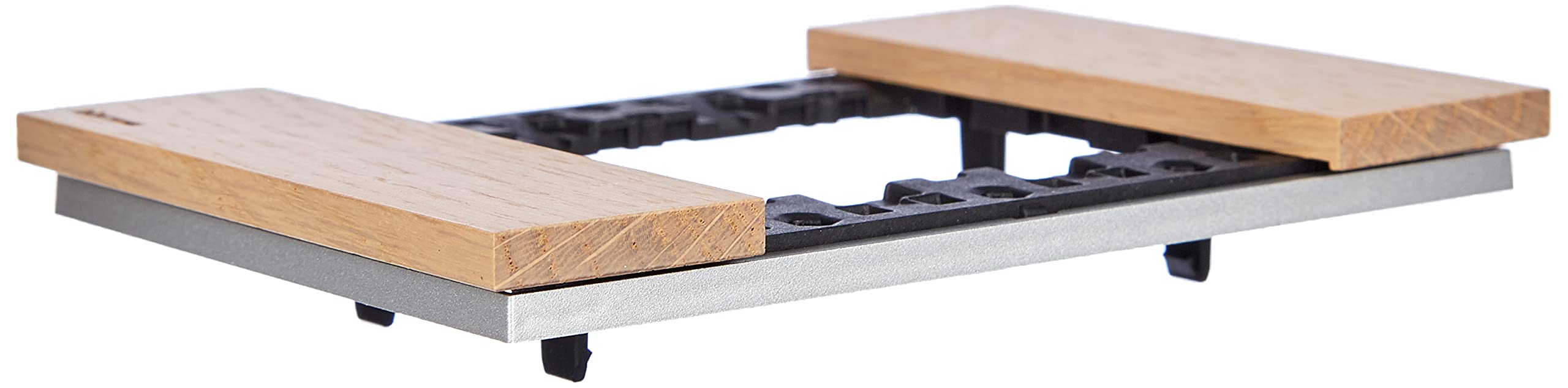 Bticino KA4803LM Living Now Platte mit 3 Modulen, Holz, Eiche