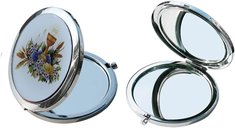 WE First Communion Compact Mirror Favor (12 pcs) with Organza Bags - Holy Family - Primera Comunion Recuerdos (First communion)