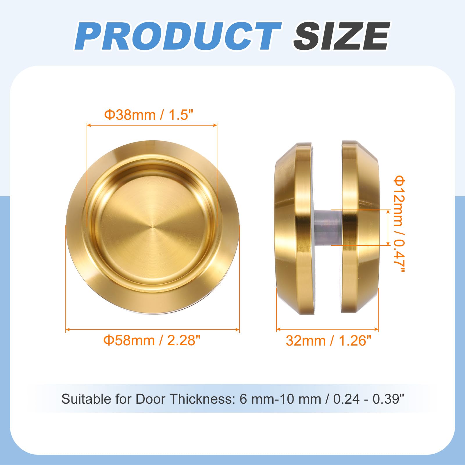 PATIKIL Round Sliding Glass Door Handle - Image 2