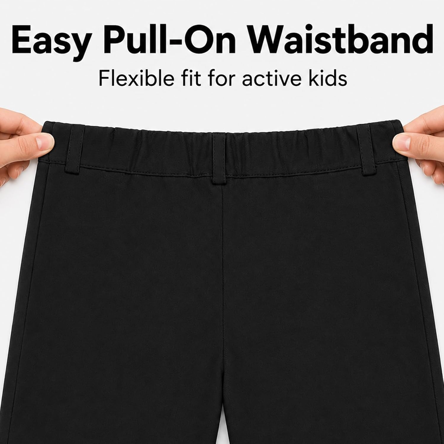 Winmany Boys School Uniform Shorts Kids Cotton Stretch Chino Knee Length Casual Shorts for School & Daily Wear