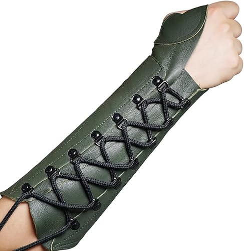 Miniatura 17 de Guante de tiro de mano de cuero hecho a mano con arco