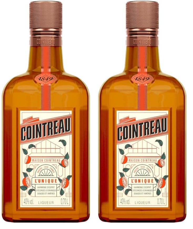 COINTREAU - Licor de Naranja, para Cóctel, 40% Volumen de Alcohol, 70 cl (Paquete de 2)