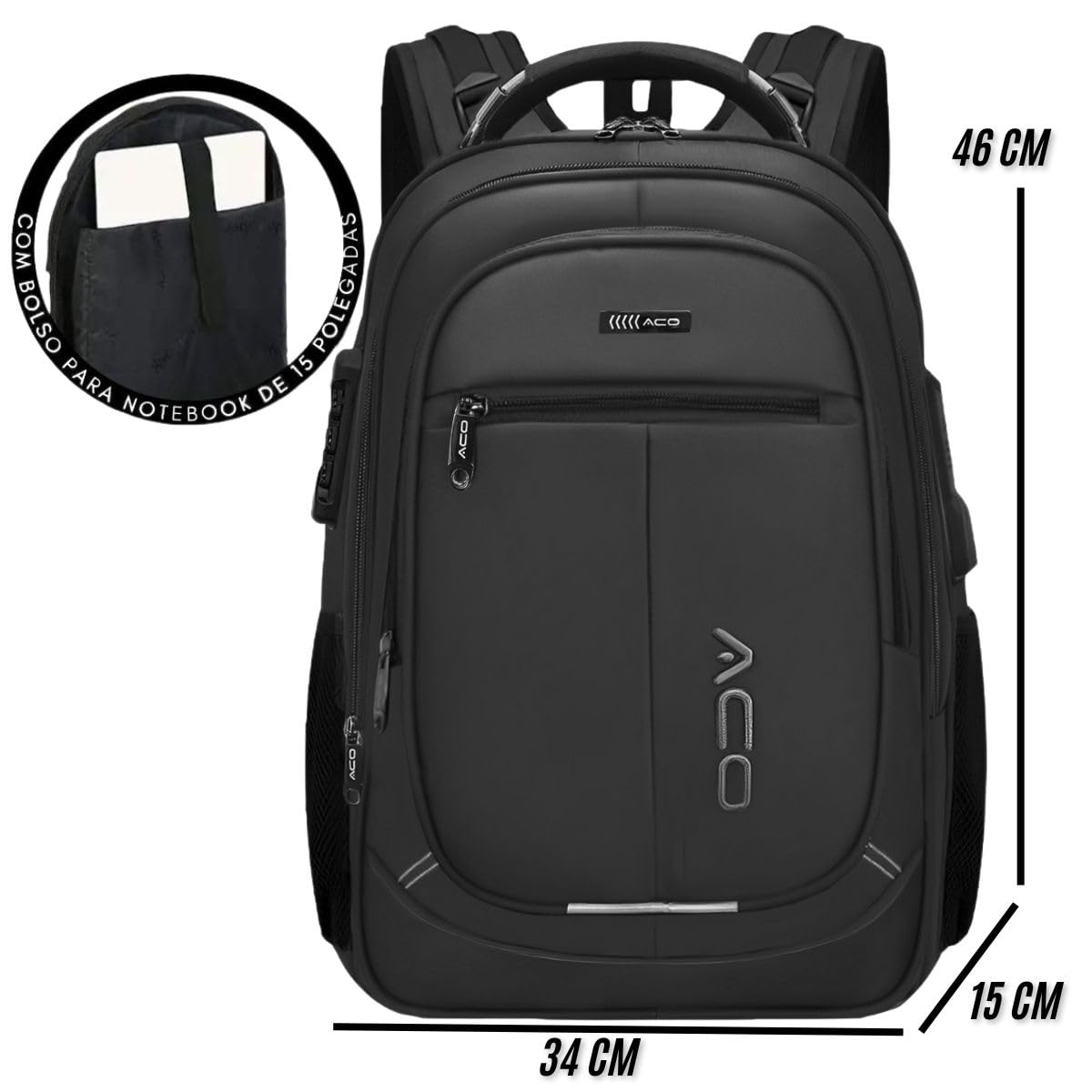 Mochila Masculina Feminina Notebook Com Capa de Chuva Bolso Antifurto Para Escola Faculdade Dia a Dia Reforçada Resistente a Agua Saída usb/Fone e Marcador de Bagagem em promoção! Veja a oferta e mais achadinhos de Bolsas 9 Hoje é o melhor dia para comprar Mochila Masculina Feminina Notebook Com Capa de Chuva Bolso Antifurto Para Escola Faculdade Dia a Dia Reforçada Resistente a Agua Saída usb/Fone e Marcador de Bagagem com aquele preço maroto! Promoção! Aproveite a oferta! 9