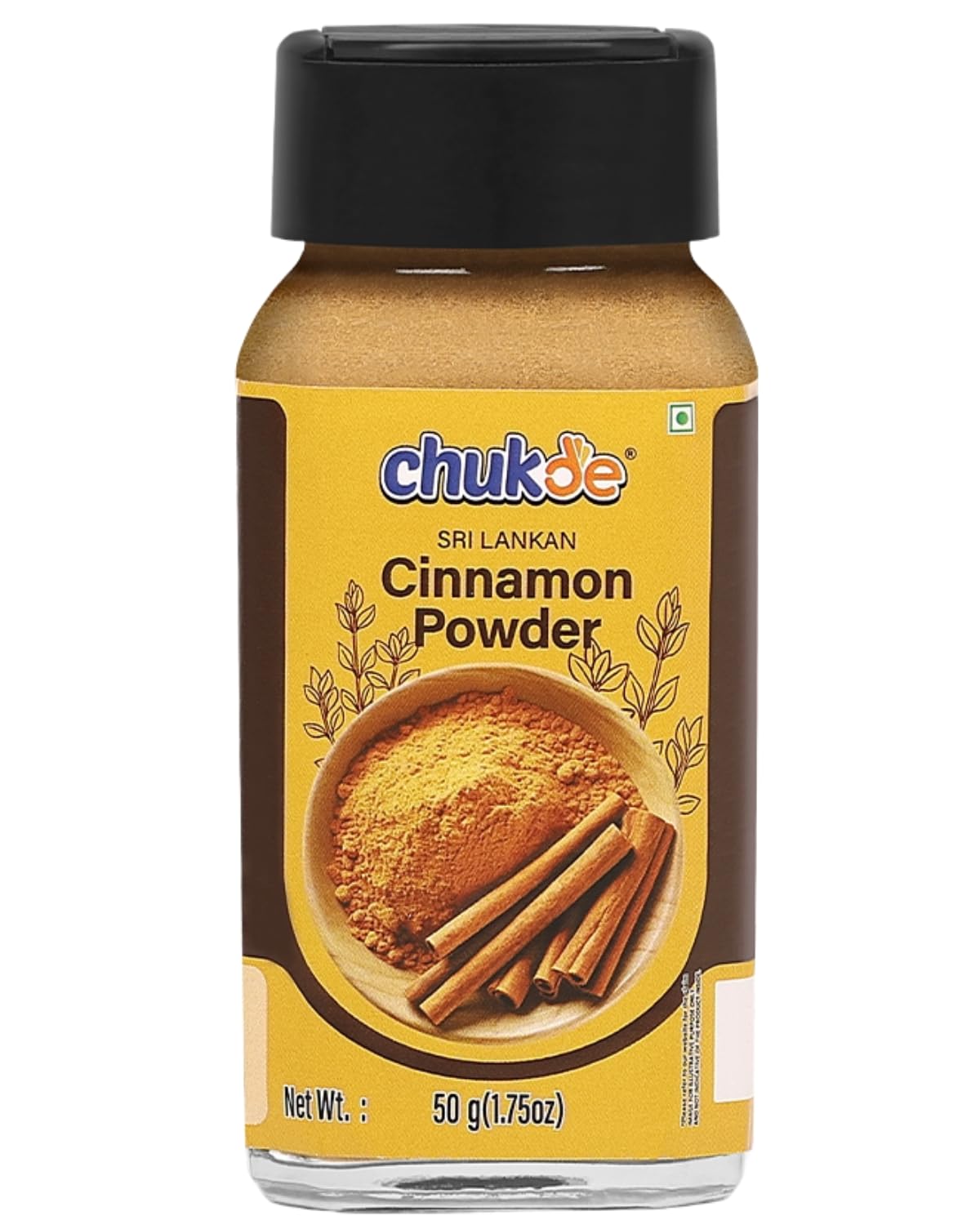 Chukde - Sri Lankan Cinnamon Powder - Dalchini Powder in Glass Jar - Sourced from Sri Lanka - Perfect for Baking, Cooking, and Health Benefits - Powdered Spices - 50 Gm (B0CX95Q4XR) Amazon Price History, Amazon Price Tracker