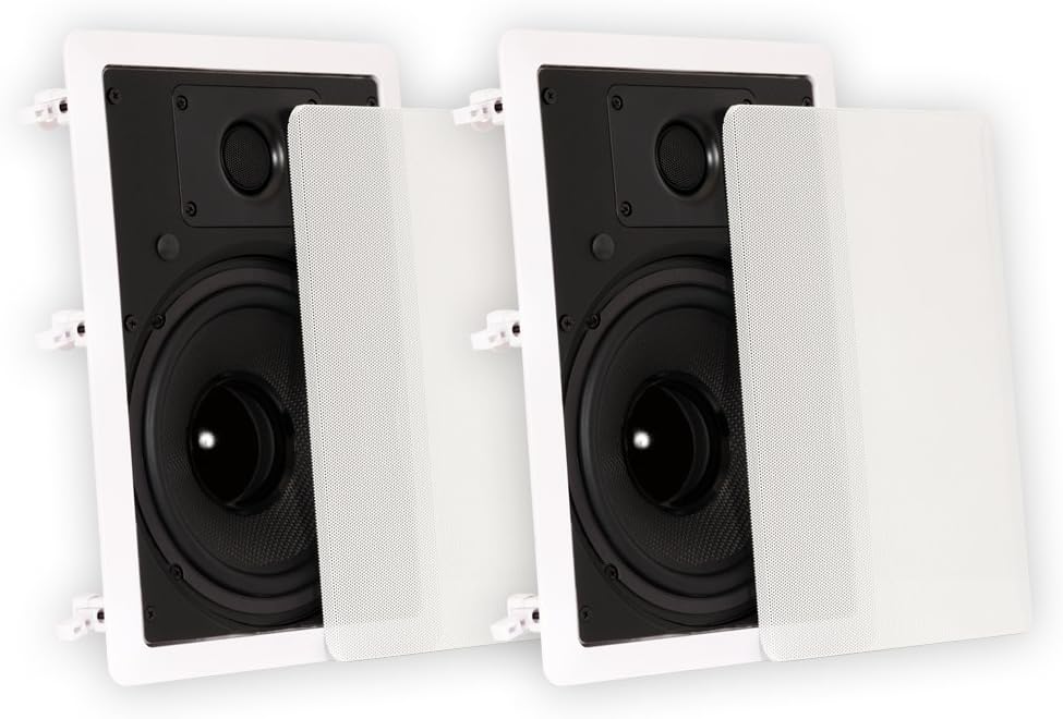 TS80W in Wall 8" Speakers Surround Sound Home Theater Pair