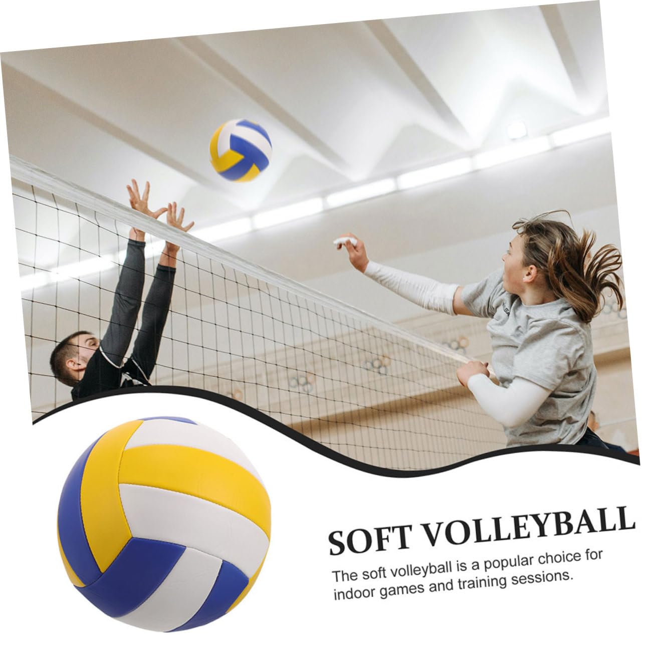 Toddmomy 2 Piezas Voleibol de Entrenamiento para Interior y Exterior Resistente y Duradero para Práctica de Voleibol Construcción de Material y Superficie para Agarre Cómodo Standard