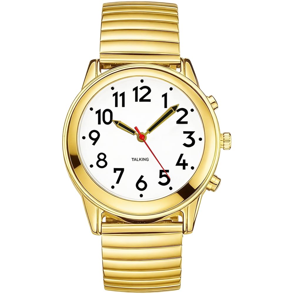 MAUJOY English Ladies Talking Watch for Women Speaks The Time, Date or Alarm time for Elderly,Visual Impaired or Blind