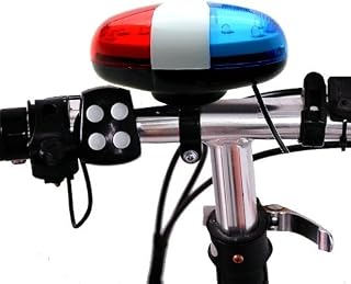 Bicycle Police Car 6 LED Light 4 Sounds Trumpet Cycling Horn Bell