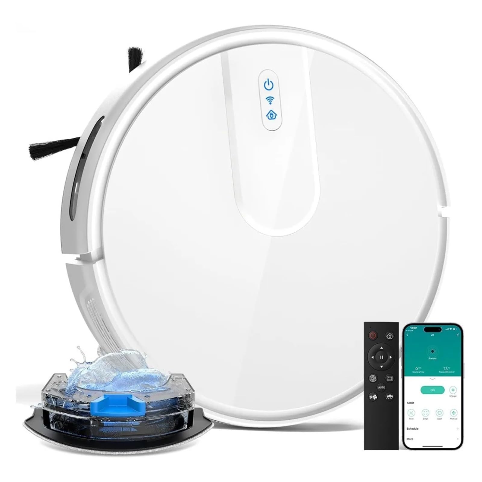 EWsdsfs Robot Vacuum and Mop Cleaner with 4500Pa Suction, Advanced 3D Obstacle Avoidance, Next-Generation Smart APP & Voice Control