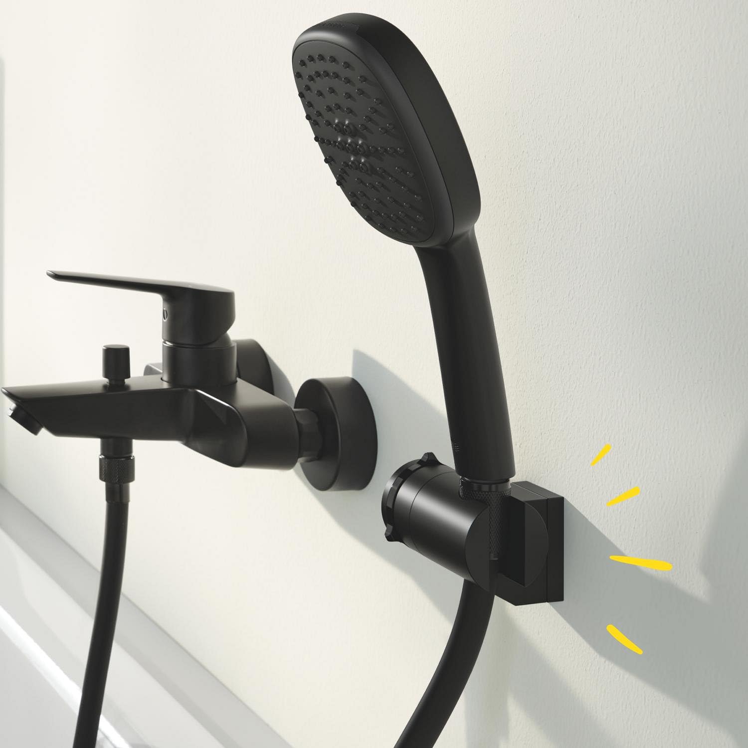 GROHE Vitalio Universal Quickfix- Soporte mural regulable, Negro Mate 261832431