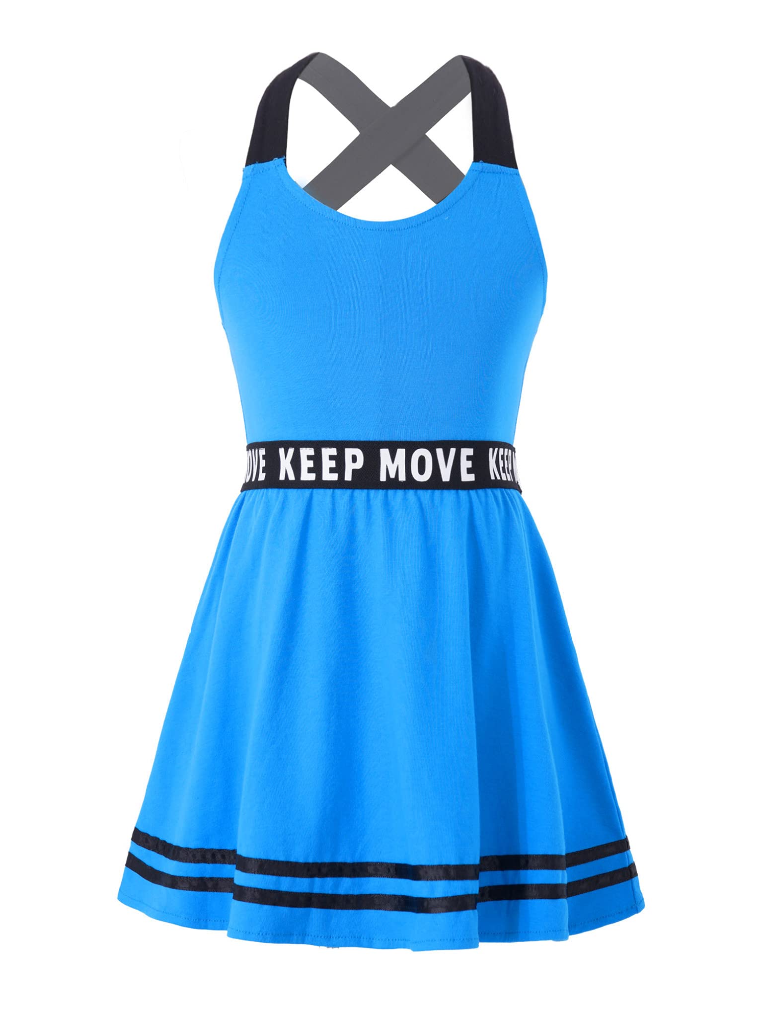 Vestido de tenis niña sin mangas espalda cruzada chaleco falda golf fitness entrenamiento