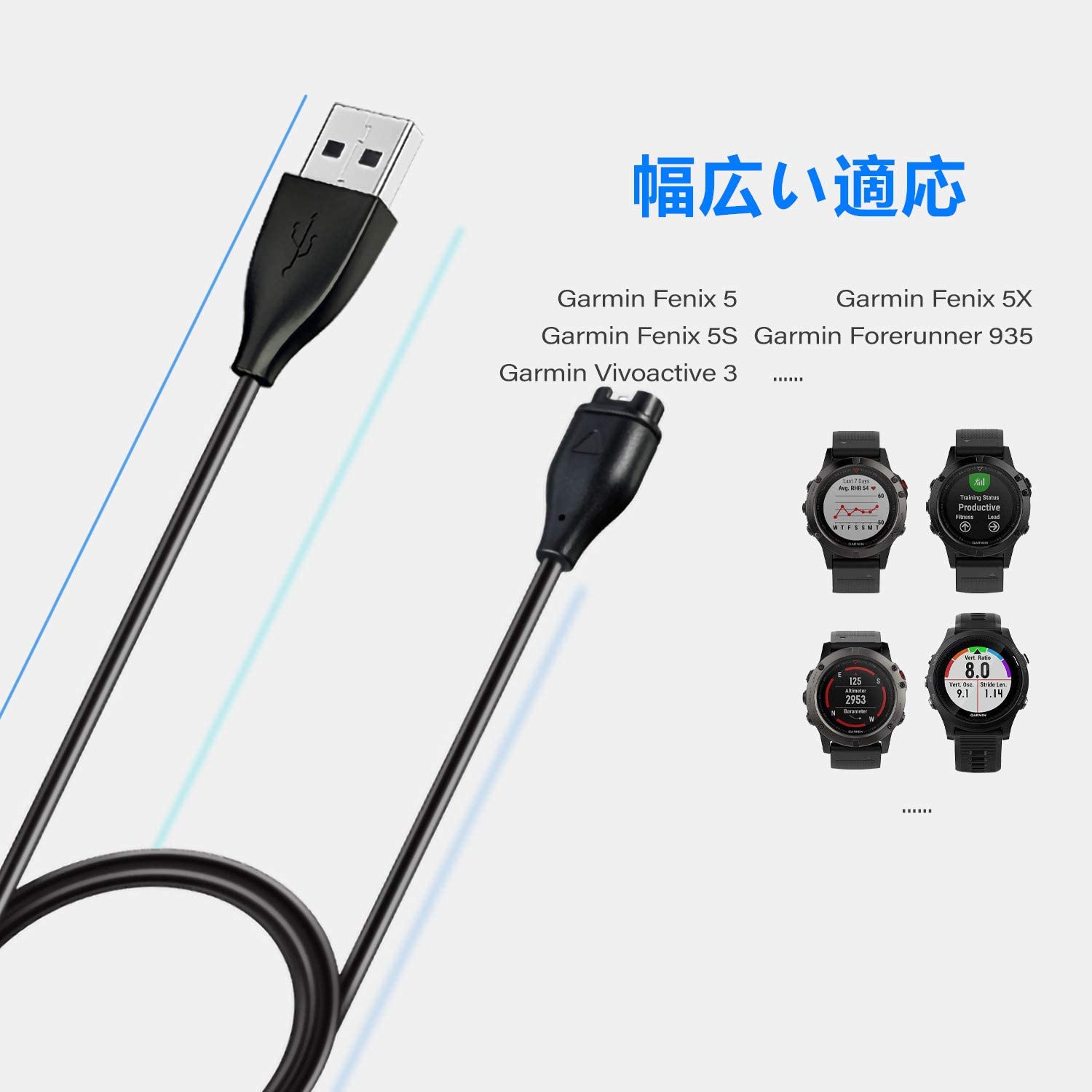 Amazon.co.jp: Cotti ガーミン 充電ケーブル GAIMIN 充電器 1m GAIMIN