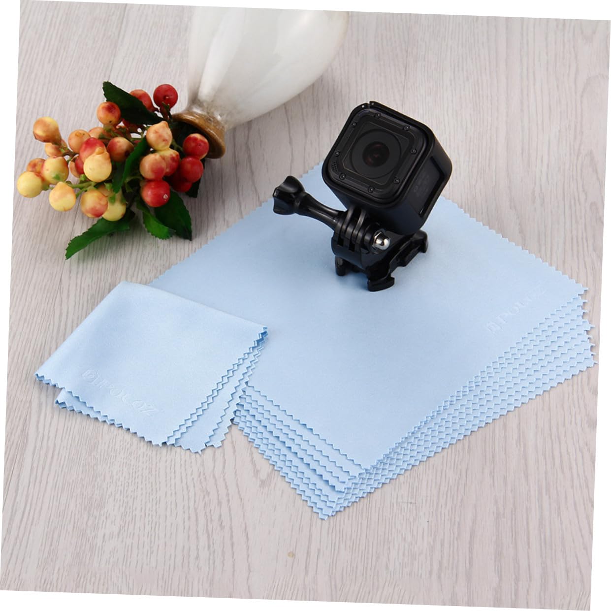 Beavorty 500 Pièces Chiffons De Nettoyage Pour Objectif Chiffon De Nettoyage De Lentille Nettoyage Des Tablettes Lingettes Pour Lunettes Serviettes De Nettoyage En Microfibre Blue