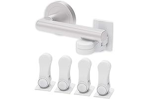Inaya's Sleek Safety Solution: Child Proof Lever Locks for Doors (4-Pack)