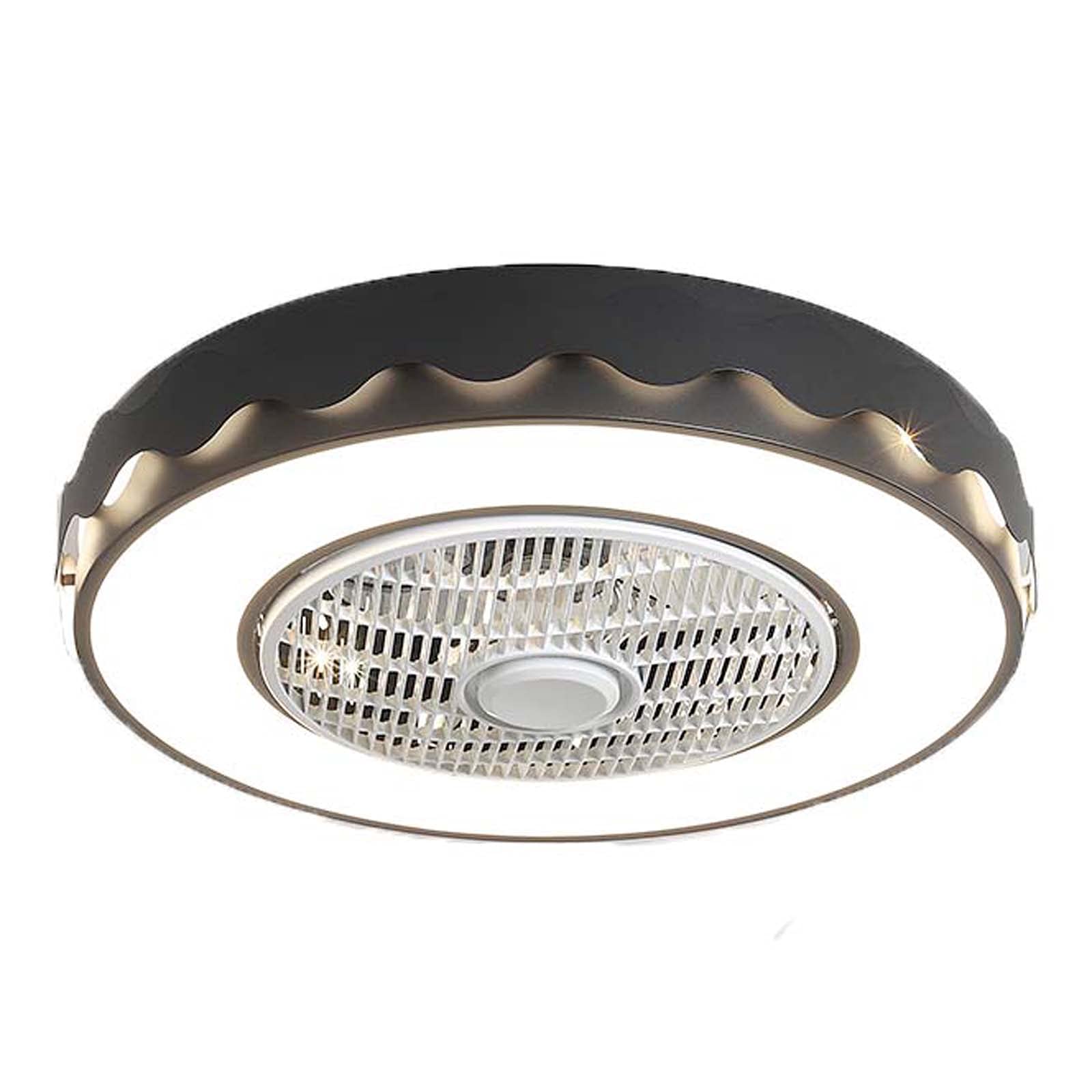 Ventilateur de plafond LED avec lampe moderne et intensité variable pour chambre