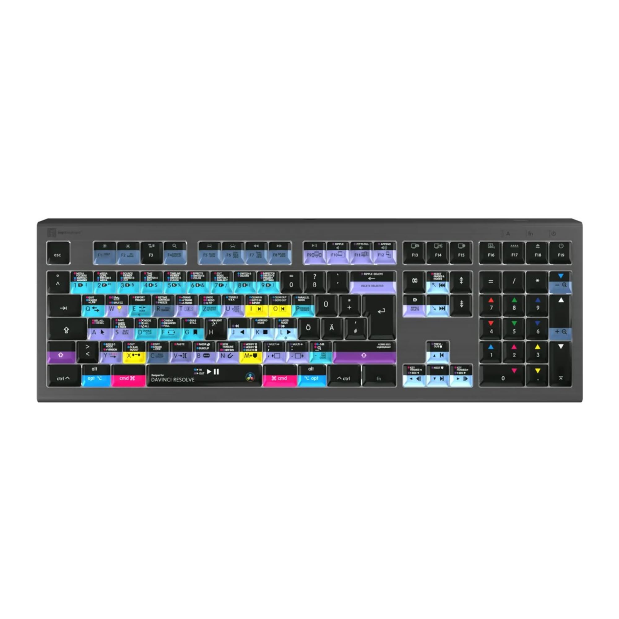 Logickeyboard Davinci Resolve Astra 2 DE Mac Tastatur