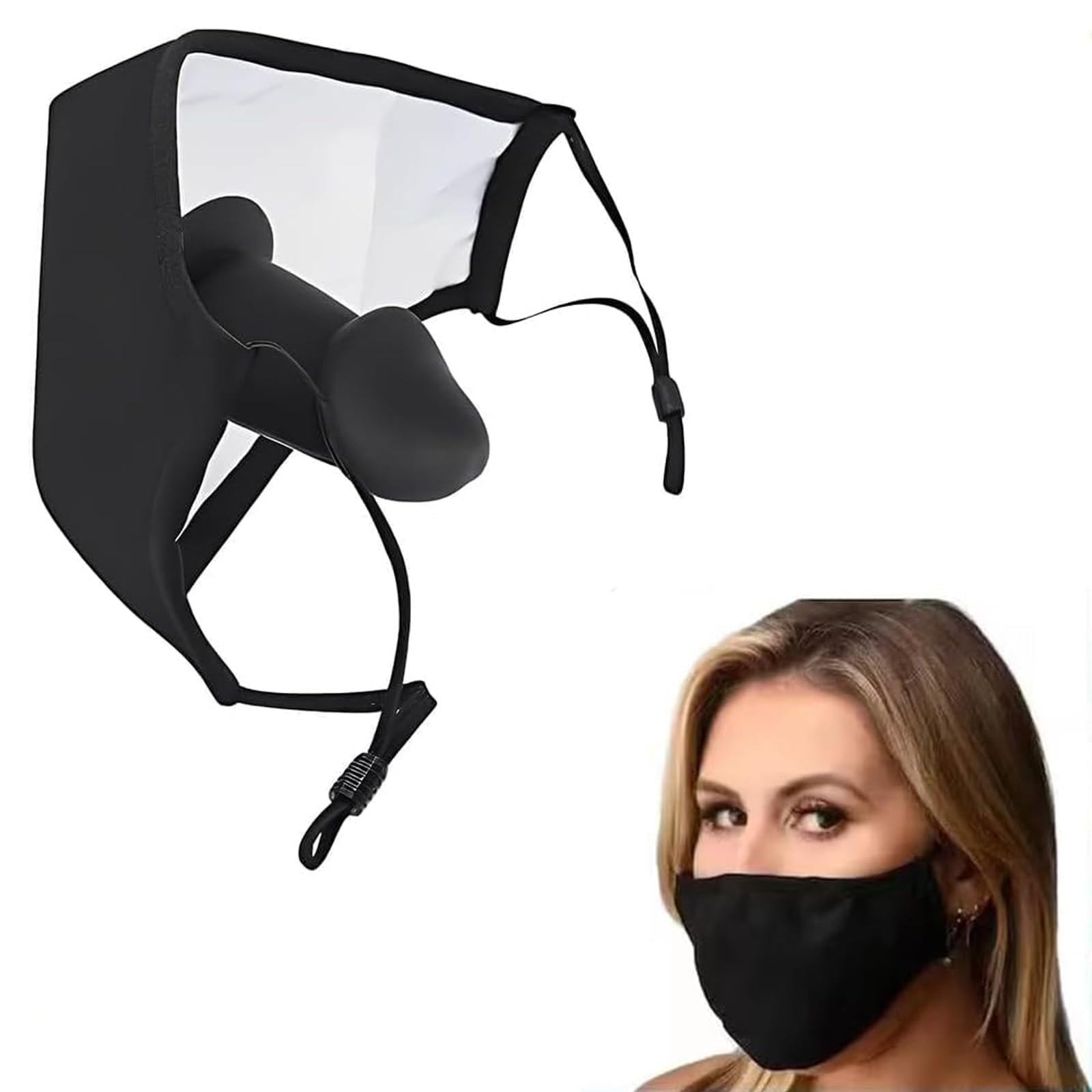 Masque Fétiche avec Pénis Gag Mouth Extreme Amovible, Masques avec Silicone Réaliste Dildo Mouth Ball Gag BDSM Mouth Gag, Bondage SM Erotic Sex Toy pour Couple Adulte Hommes Femmes