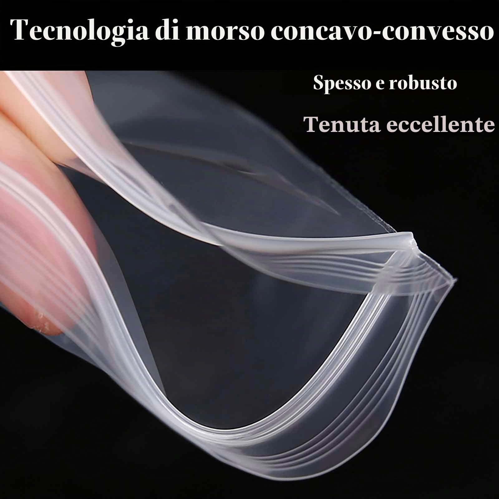 30 Pezzi Sacchetti in Plastica Trasparente Richiudibili - 50x60cm Sacchetto Sigillato,Spessa e Resistente,Borsa con Chiusura a Cerniera,per Piumini, Coperte, Deposito di Vestiti