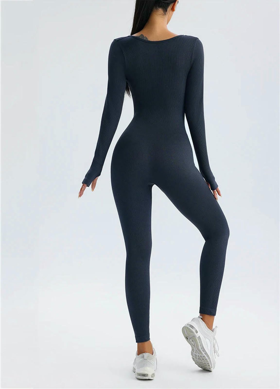 Shapewear Yoga One Piece Women's Sportswear Yoga Suit Long Sleeve One Piece Clothes One Piece Fitness Clothing Fitness-black-XS