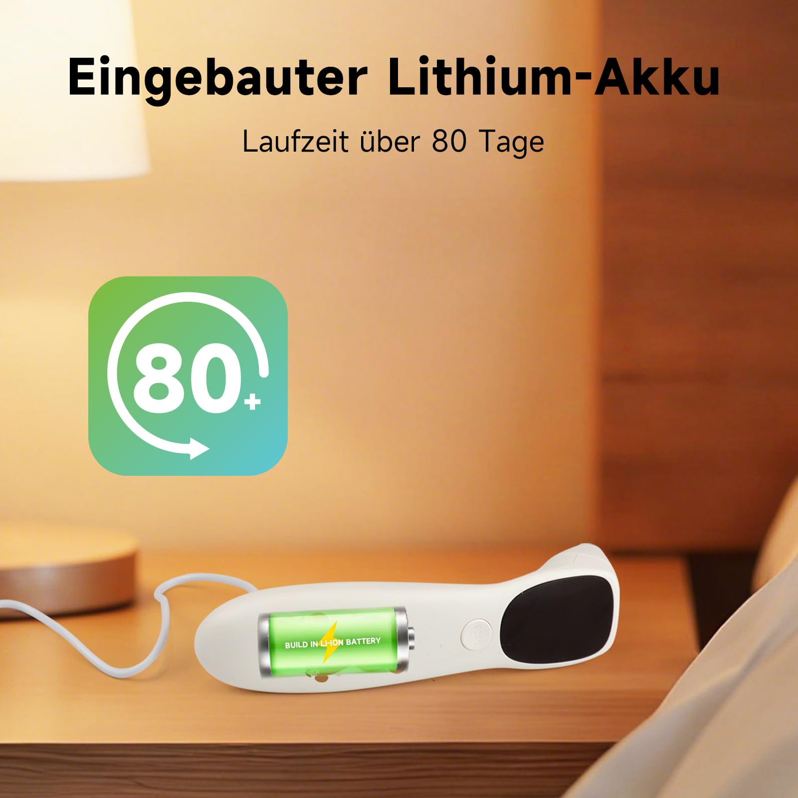 Einzigartiges handgezeichnetes Muster | Digitales berührungsloses Ohrthermometer - geeignet für Erwachsene und Babys, mit Memory-Funktion (Bärchen)