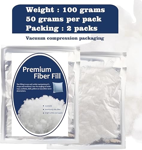 Miniatura 4 de Relleno de fibra de poliéster de 7.05 onzas, relleno de fibra de alta calidad, relleno de pelusa de alta resistencia para manualidades de animales