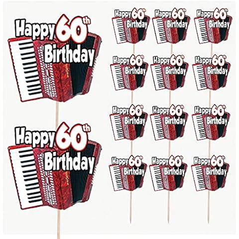 AK Giftshop Accordion Birthday Cupcake Toppers Cover