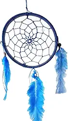 Filtro dos Sonhos Azul Artesanal Decorativo para Pendurar