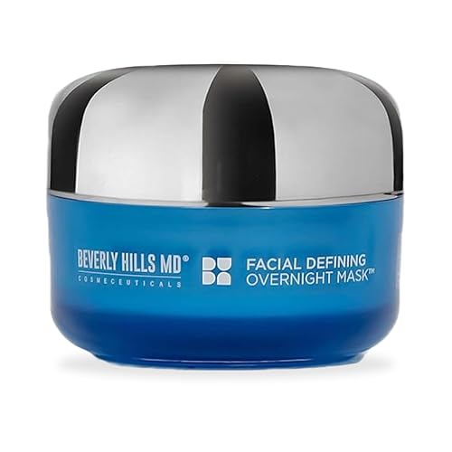 Beverly Hills MD Máscara facial que define la noche - Crema facial nocturna para definir y apoyar la piel regordeta y suave, combate visiblemente