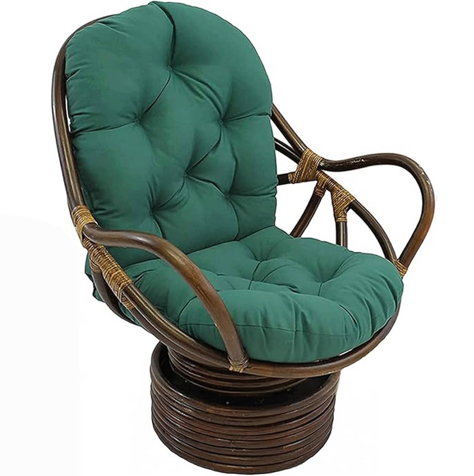 uyeoco Lounger Cushion Pad, Swivel Rocker Chair Cushion, Garden Patio Thick Large Rocking Chair Cushion, for Rattan Recliner Indoor Outdoor(L6)