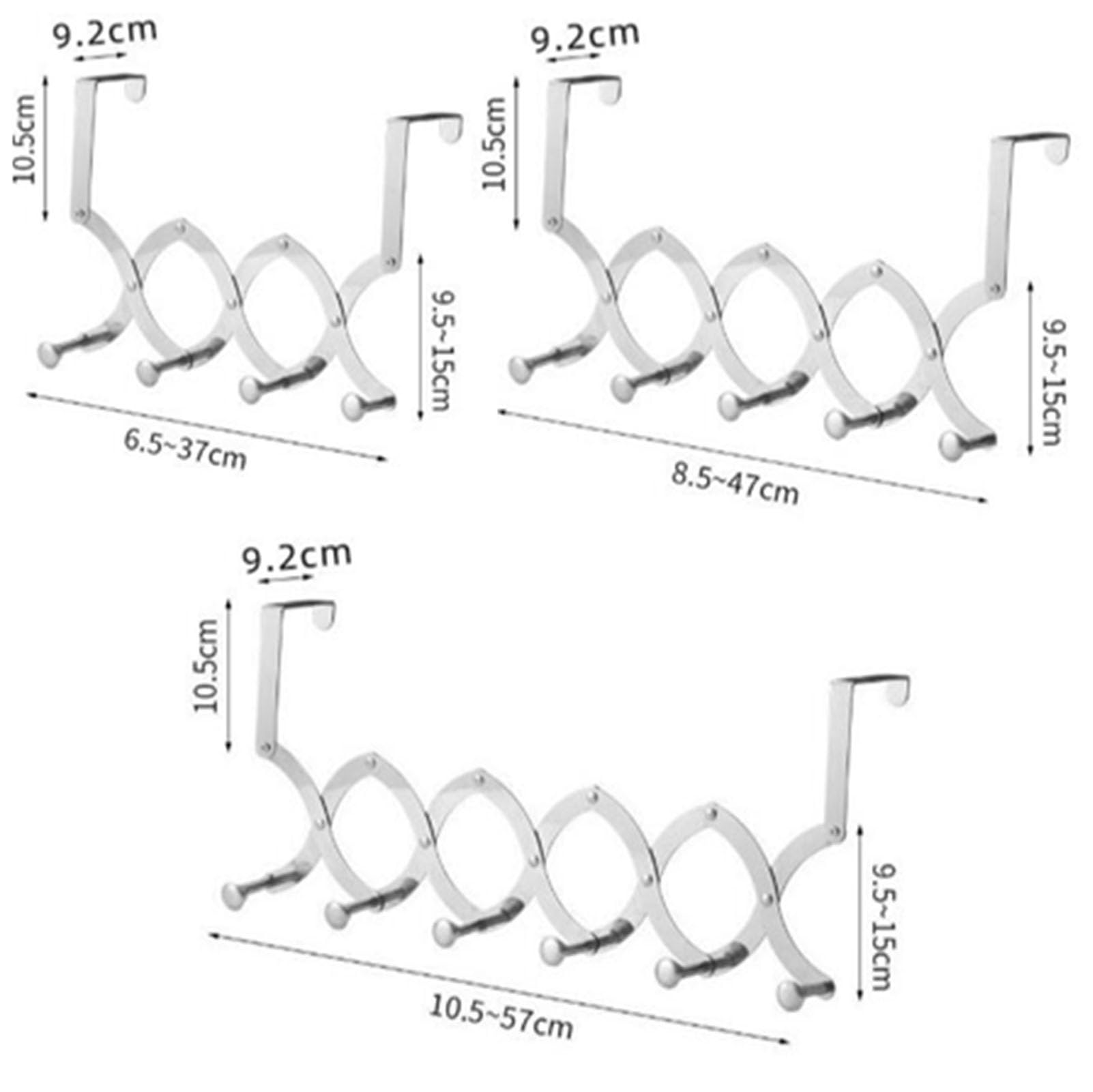 Einziehbarer Wäschetrockner aus Edelstahl, für Heizkörper konzipiert, über dem Heizrohr, Tablar für Ofenkleidung, Starke Belastbarkeit,Stainless Steel,Four Hooks