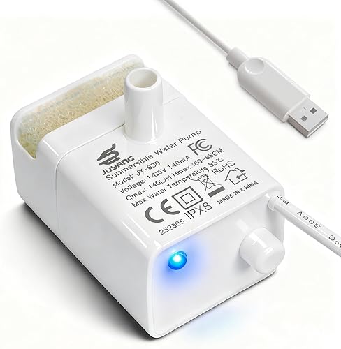 JY-830 Bomba de agua sumergible universal para fuentes de mascotas (apagado automático cuando no hay agua)
