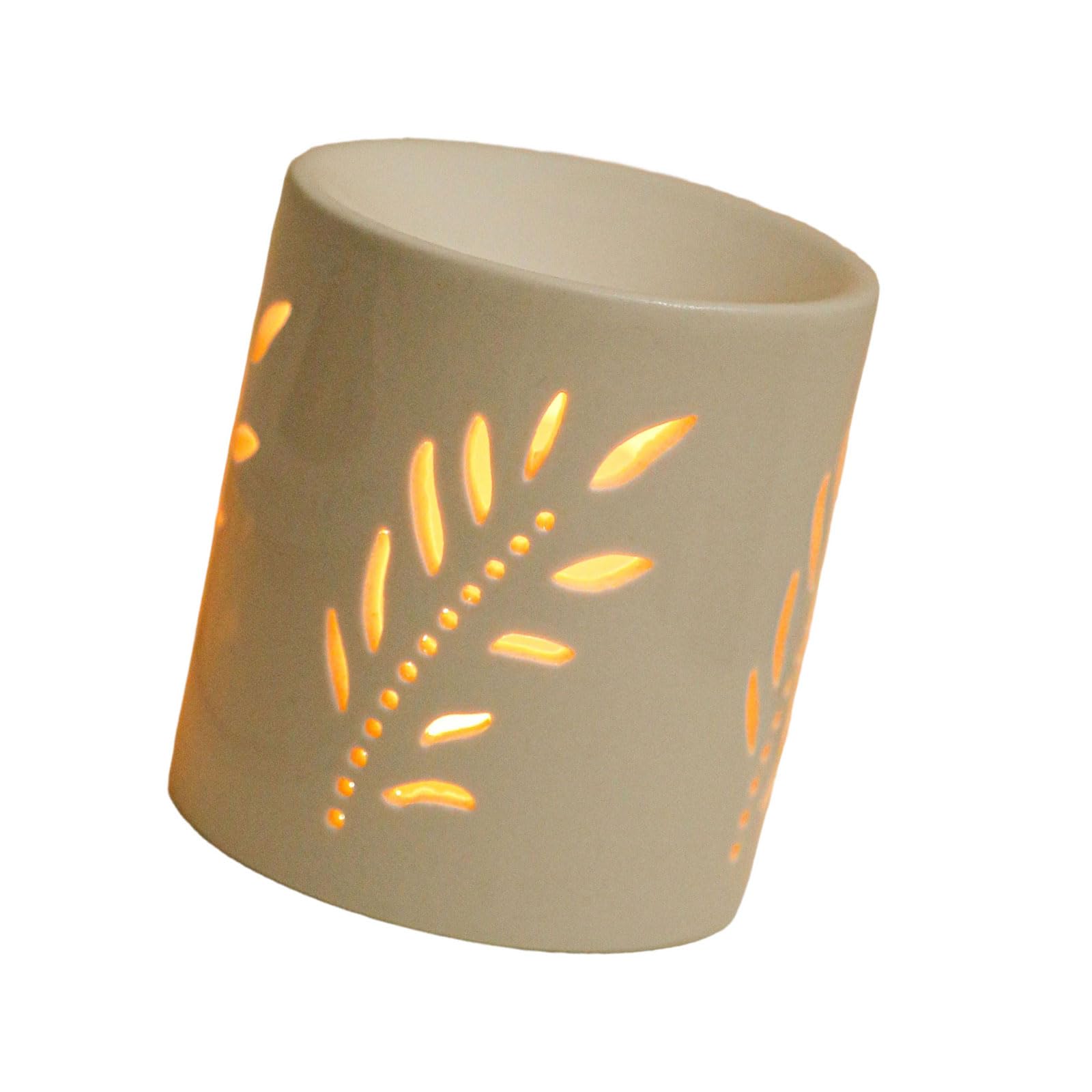 NVOQILIN Wax Melt Essential Oil Diffuser Ceramic Tealight Holder Living Room Decor Ceramic Tealight Holder