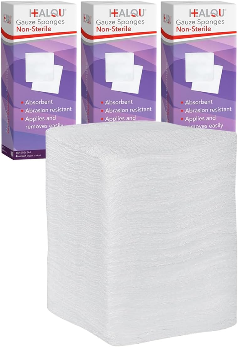 200 PCS (4" X 4") Premium 4ply NonWoven, NonSterile