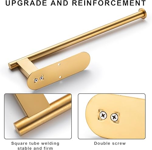 Miniatura 2 de Honmein Soporte para toallas de papel, soporte mejorado para toallas de papel de acero inoxidable SUS304 debajo del gabinete, resistente a las