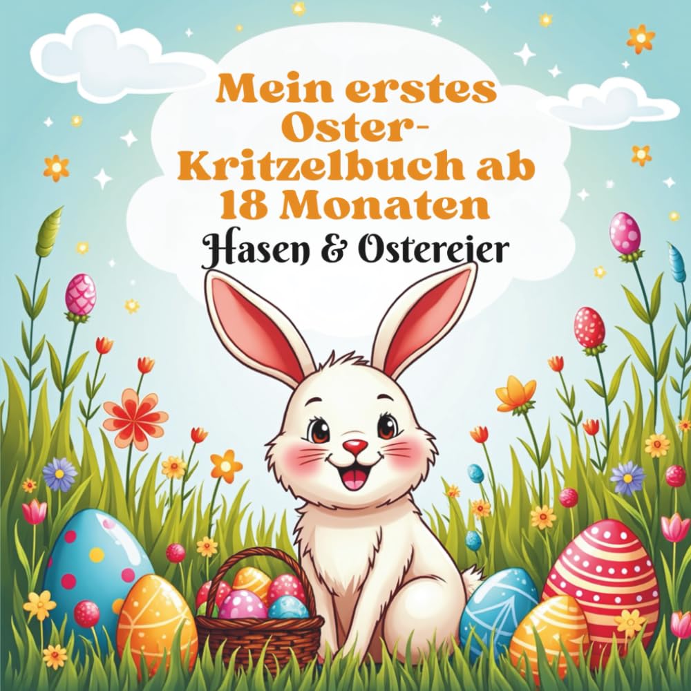 Mein erstes Oster-Kritzelbuch ab 18 Monaten - Hasen & Ostereier - 35 Motive: Mit farbigen Beispielen zum Entdecken und Nachmalen