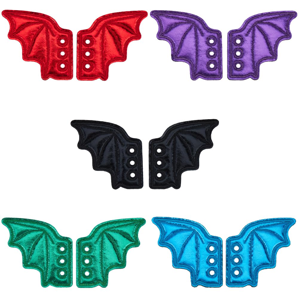 GORGECRAFT3 Pairs Shoe Wings Accessory Dark Red Angel Cloth Wings Charms Shoes Decorations Lace for Halloween Boots Skates Sneakers Canvas Sport Roller PU Punk Shoes DIY Daily Accessories