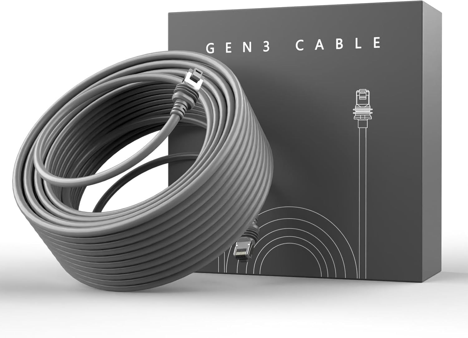Starlink Cable Gen2/Gen3 for Starlink Standard Kit, Replacement Extension Star Link V2/V3 Cable Waterproof Grey (V3-2M)-image-6