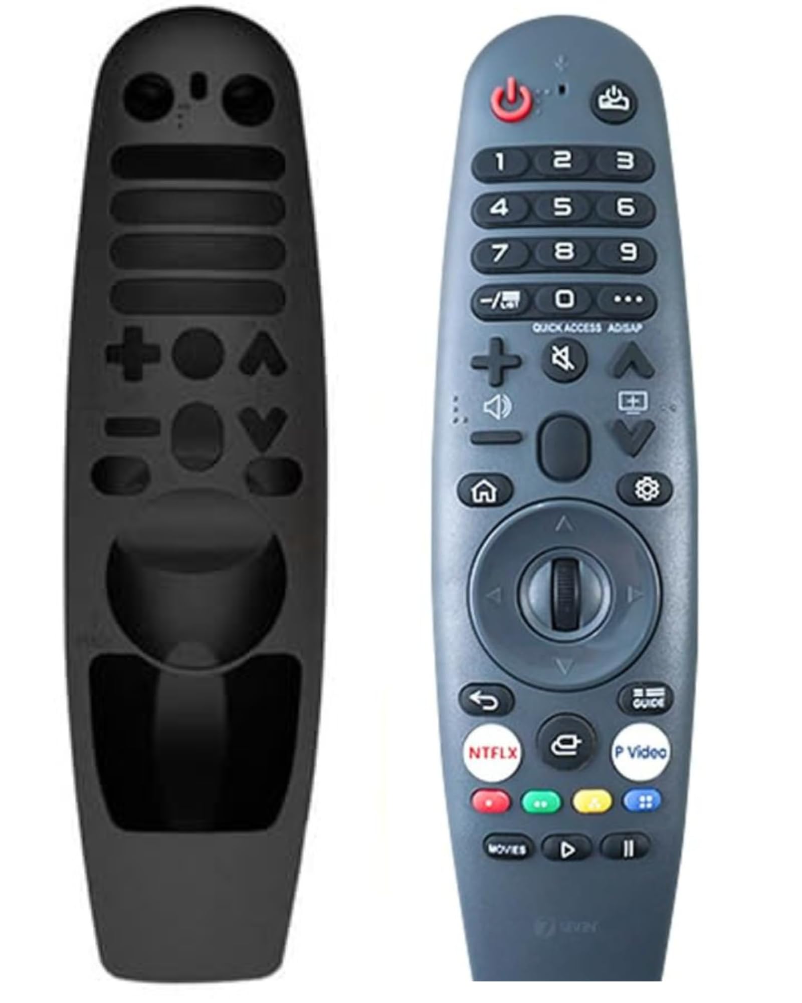 KRITEX Protective Compatible with Silicone Vise TV Remote Cover Case Only for Vise Smart TV LCD/LED Remote, Protective Cover with Lanyard (Remote Not Included) (Black)-picture-11