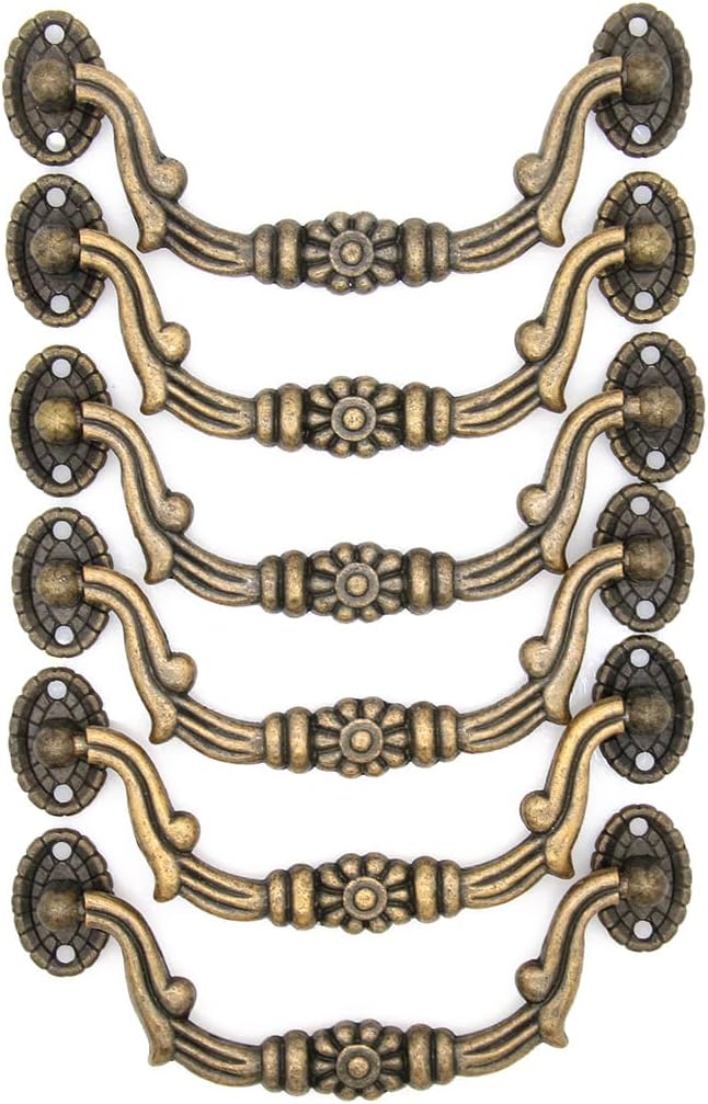 FarBoat 10Pcs Antique Bronze Bail Pull Handles Pulls Decorative