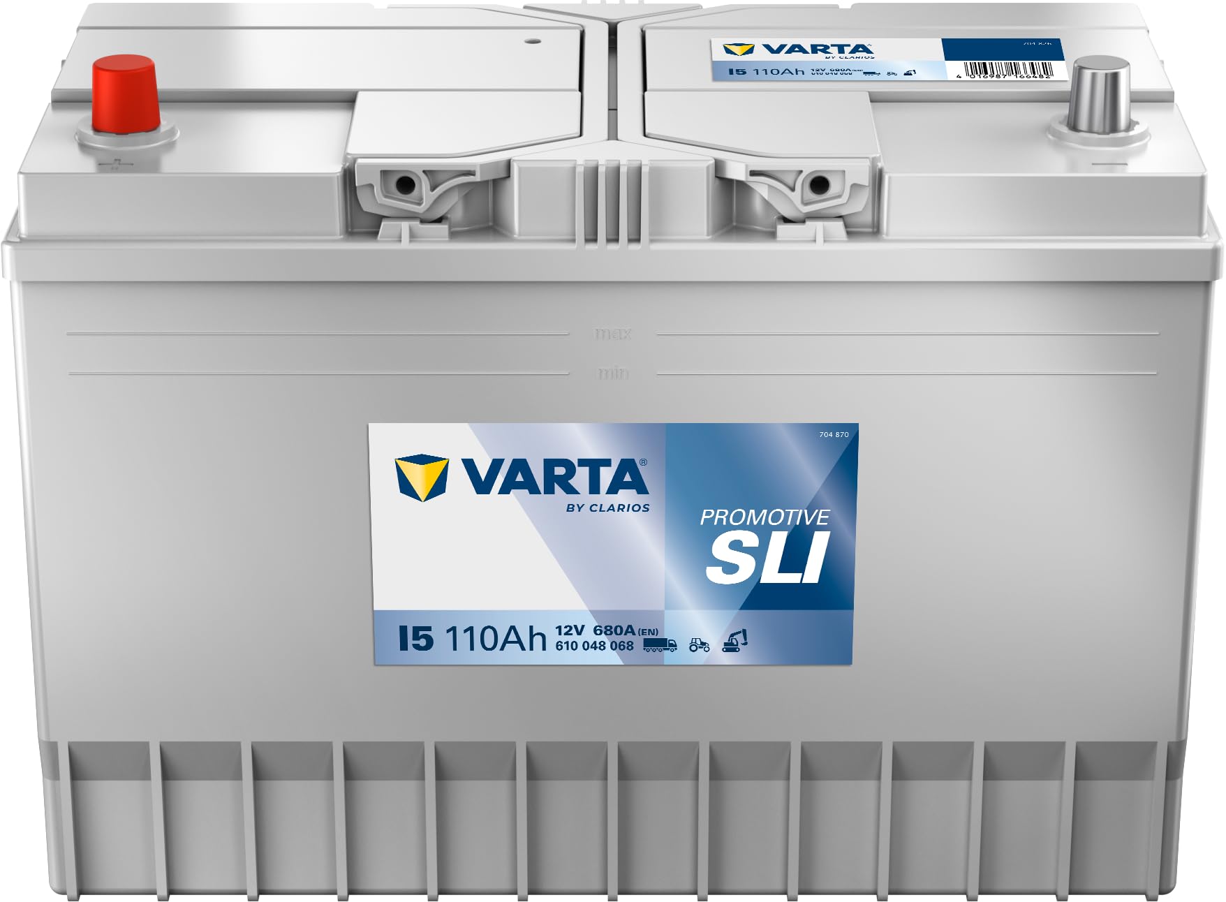 Varta Promotive Black I5 Batterie Poids Lourds, Travaux Publics, Agricoles, 12 V 110Ah 680 Amps (En)