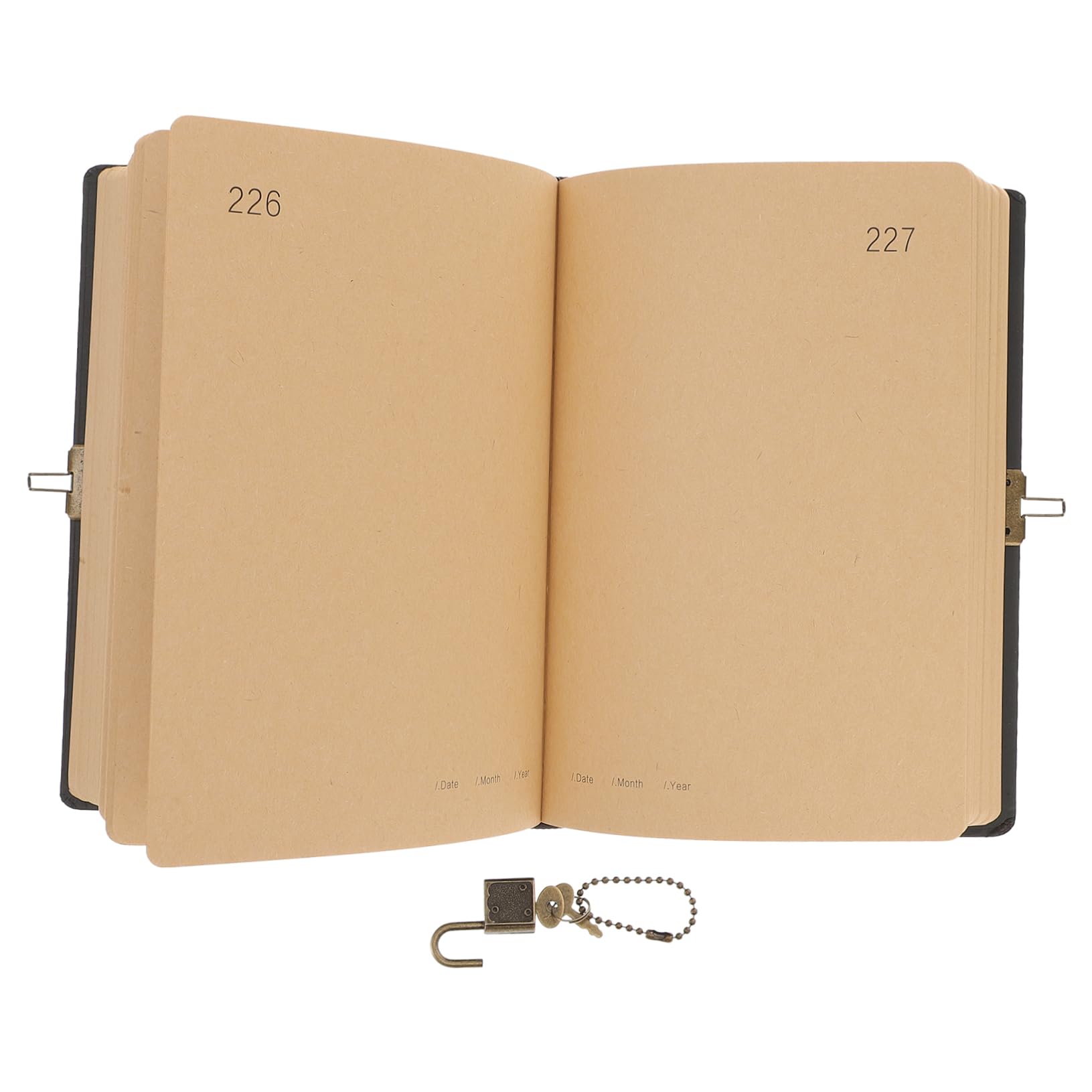 Operitacx Diario 365 Giorni con Lucchetto, Quaderno Portatile in Carta per Poesie e Appunti Personali, per Scuola e Viaggio Stile Casuale