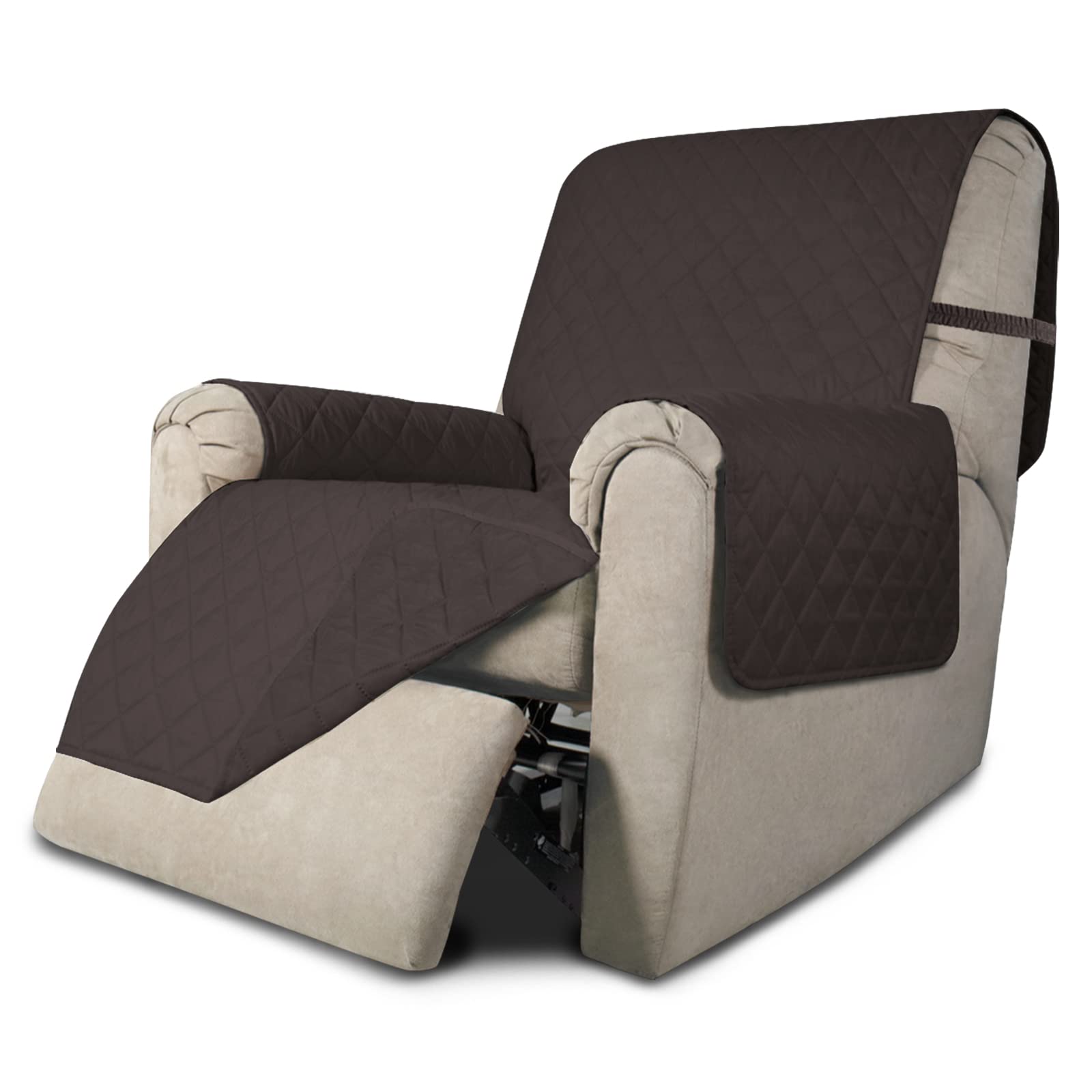 Easy-Going Reversible Couch Cover, Recliner 22 in, Chocolate/Chocolate