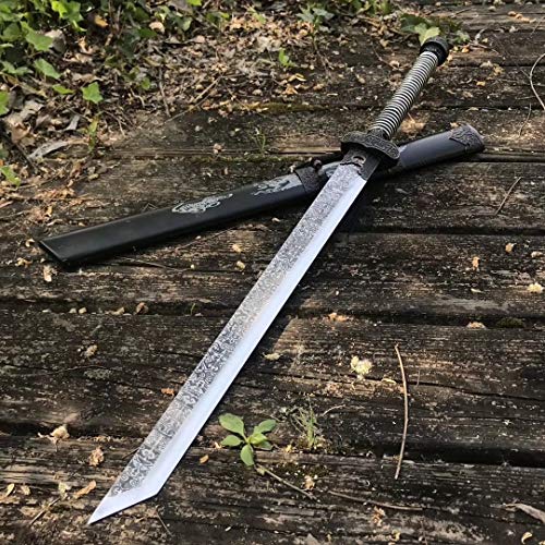 Nepal Machete/Forged High Carbon Steel Blade/Leather Scabbard/Chinese Sword