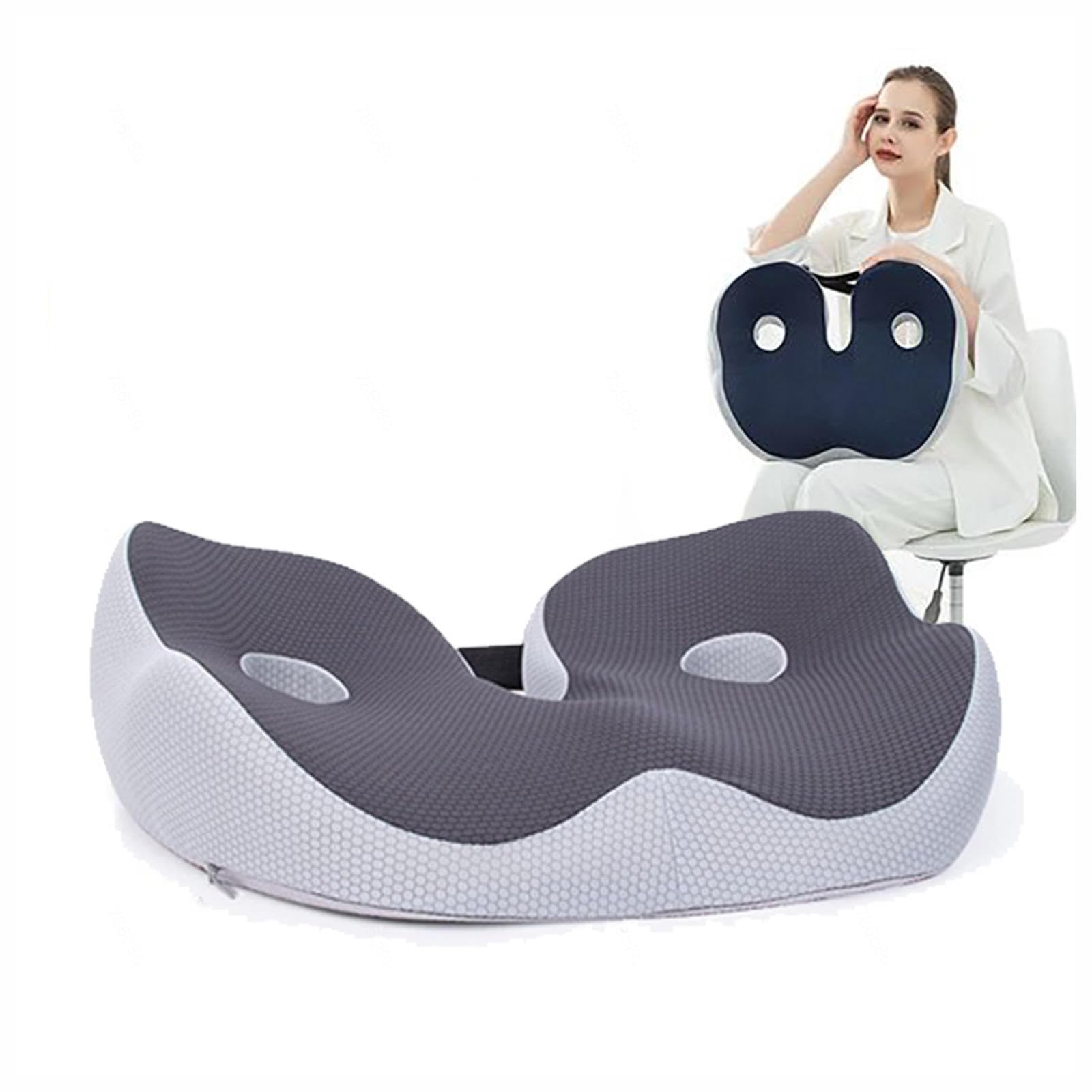 HAZARA Cojin Hemorroides, Cojin Antiescaras Lavable Ergonómico, Cojín Coxis para Cadera,Cóccix,Ciática,B-Gray