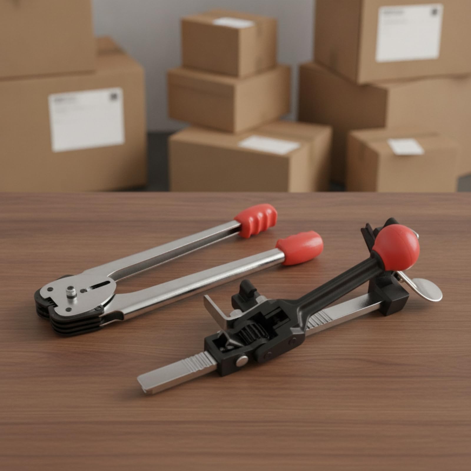 Tenditore per Reggia Meccanico | Impugnatura Ergonomica , Compatto, Kit di Reggiatura con Tendireggia, per Officina, Imbtori, Magazzinieri