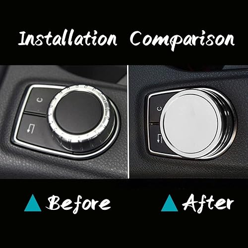 Miniatura 5 de Consola central de control multimedia botón de la cubierta de la cubierta engomada Interor accesorios para Mercedes Benz A B E GLC GLA GLK GLE ML GL