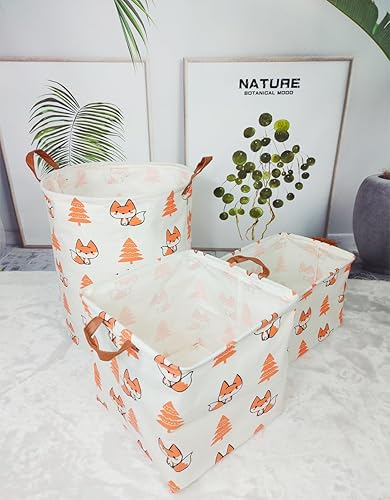 Miniatura 2 de BOOHIT Caja de almacenamiento cuadrada, cesta organizadora de almacenamiento plegable de tela de lona, caja de almacenamiento impermeable de